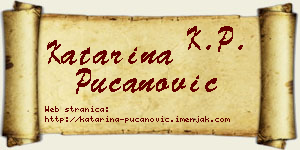 Katarina Pucanović vizit kartica